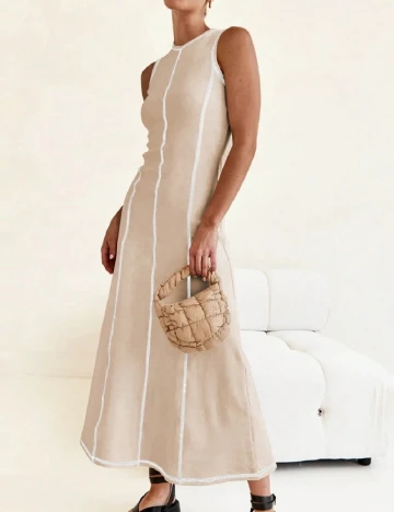 Rochie lunga SHEIN, crem
