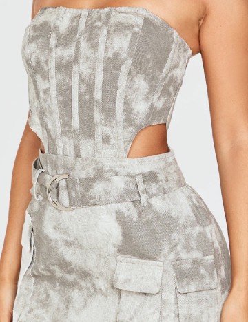 Rochie scurta PRETTYLITTLETHING, gri
