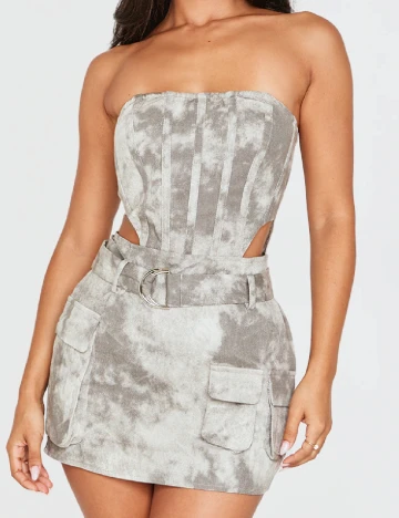 Rochie scurta PRETTYLITTLETHING, gri