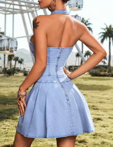 Rochie scurta SHEIN, albastru