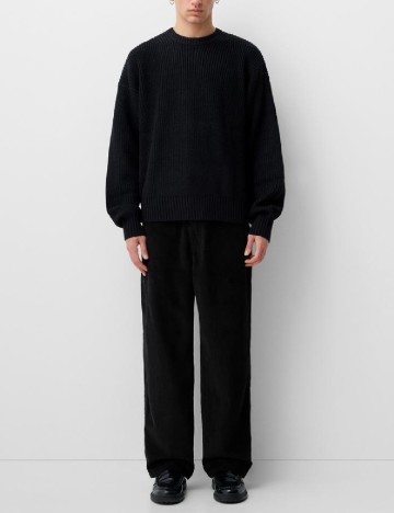 
						Pantaloni Bershka, negru
