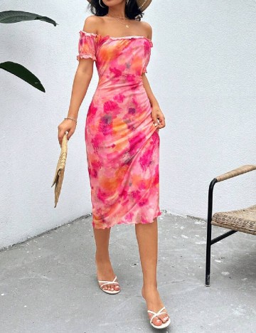 Rochie medie SHEIN, roz