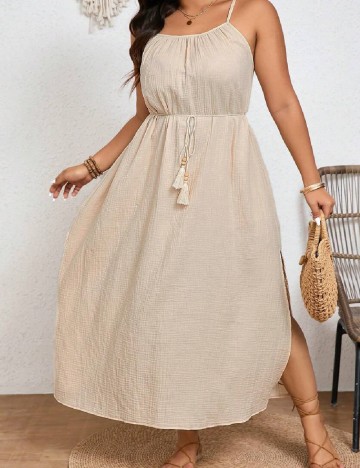 Rochie lunga SHEIN CURVE, crem