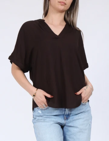 Bluza Vero Moda, maro inchis