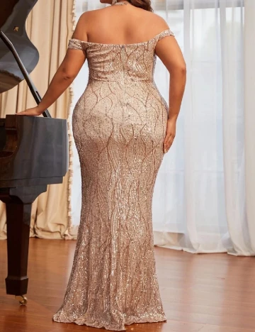 Rochie lunga House of chic Curve, crem