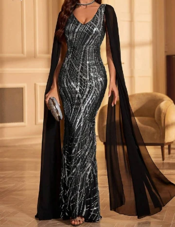Rochie lunga UNITHORSE, negru