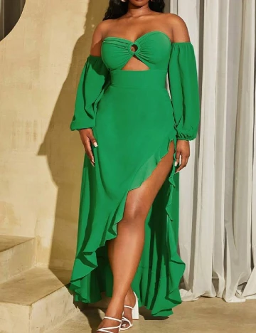 Rochie lunga SHEIN CURVE, verde