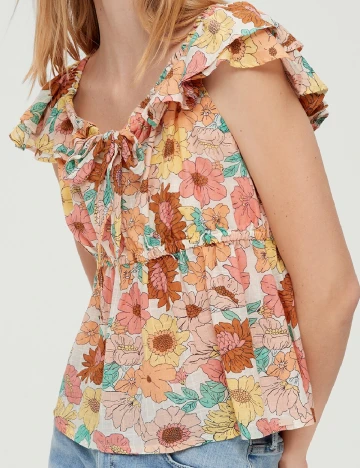 Bluza Q/S, floral Floral print