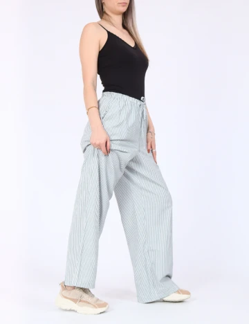 Pantaloni Vero Moda, alb/verde