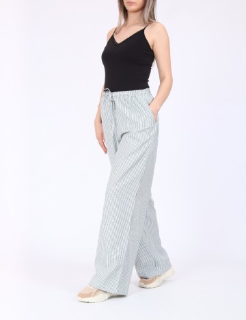 Pantaloni Vero Moda, alb/verde