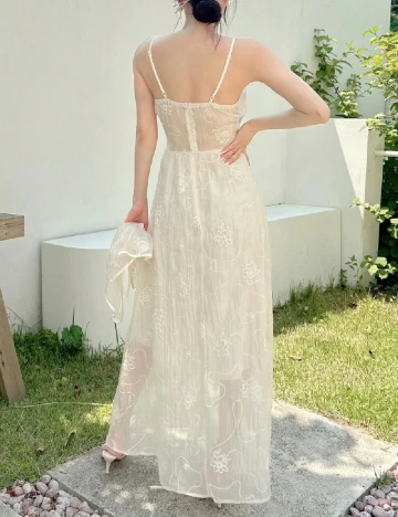 Rochie lunga SHEIN, crem