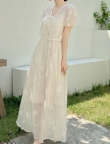 Rochie lunga SHEIN, crem