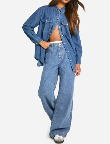 Blugi Boohoo, albastru