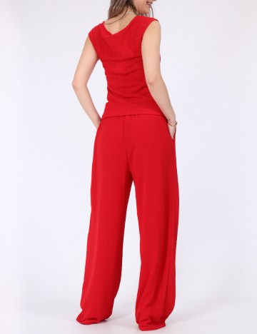 Pantaloni Vero Moda, rosu
