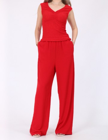 Pantaloni Vero Moda, rosu