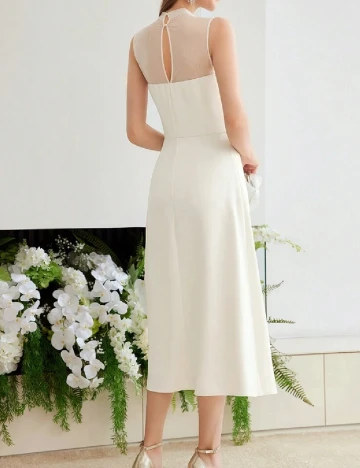 Rochie medie MOTF, alb Alb