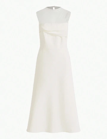 Rochie medie MOTF, alb Alb
