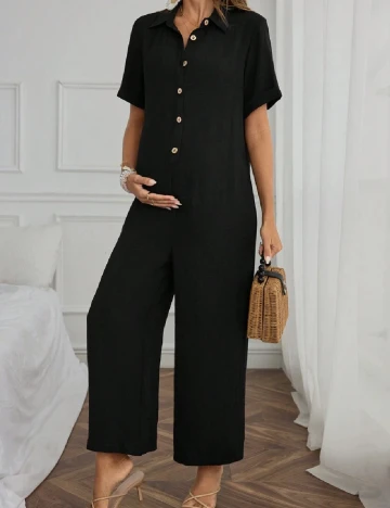 Salopeta SHEIN Maternity, negru