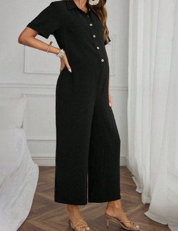 Salopeta SHEIN Maternity, negru