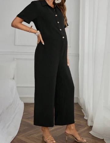 Salopeta SHEIN Maternity, negru