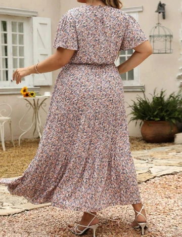 Rochie lunga SHEIN CURVE, floral print