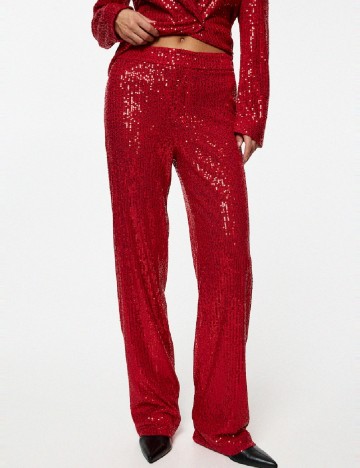 
						Pantaloni Pull&Bear, rosu