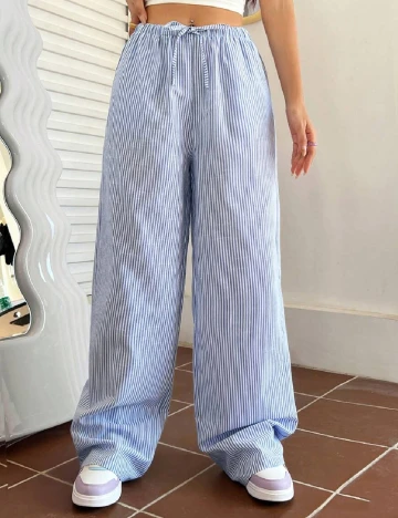 Pantaloni SHEIN, albastru Albastru
