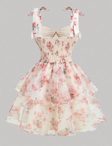 Rochie scurta SHEIN, floral print