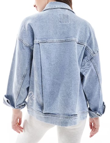 Jacheta Oversize Hollister, albastru