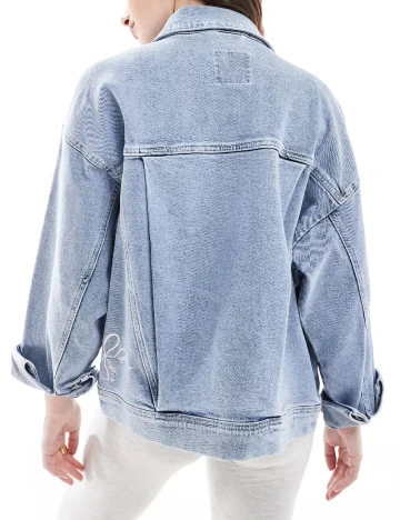 Jacheta Oversize Hollister, albastru