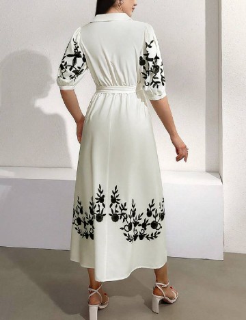 Rochie medie SHEIN, ecru