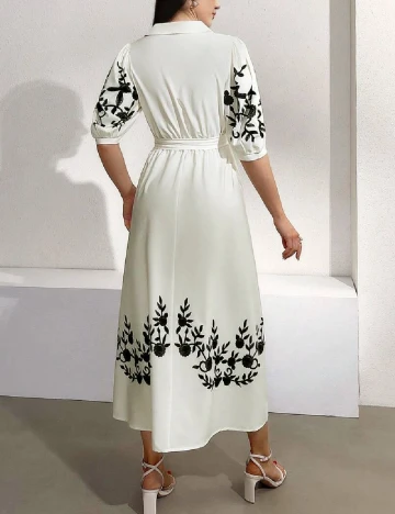 Rochie medie SHEIN, ecru
