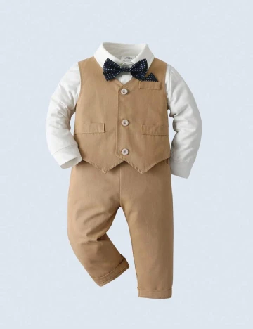 Compleu Shein Kids, alb/maro Maro