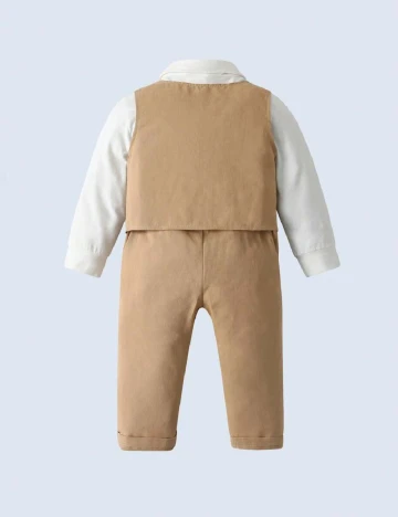 Compleu Shein Kids, alb/maro Maro