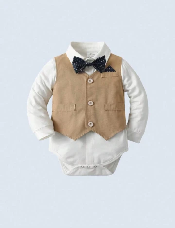 Compleu Shein Kids, alb/maro Maro