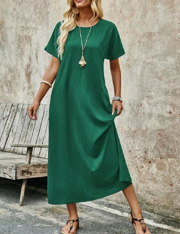 Rochie medie Emery Rose, verde