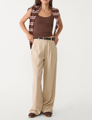 Pantaloni Stradivarius, crem