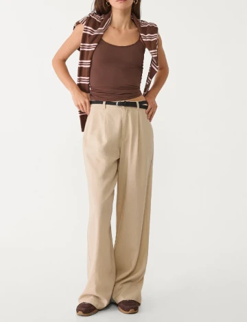 Pantaloni Stradivarius, crem