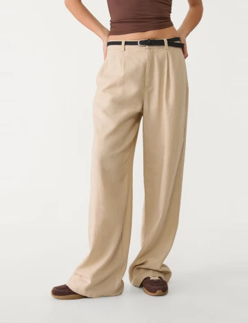 Pantaloni Stradivarius, crem