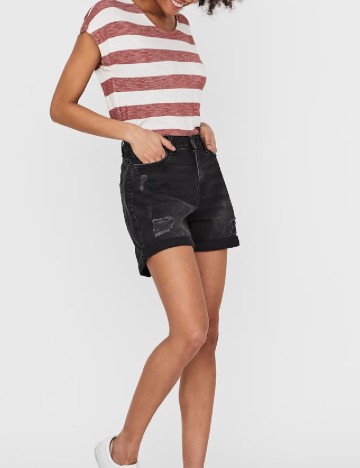 Tricou Vero Moda, alb/visiniu