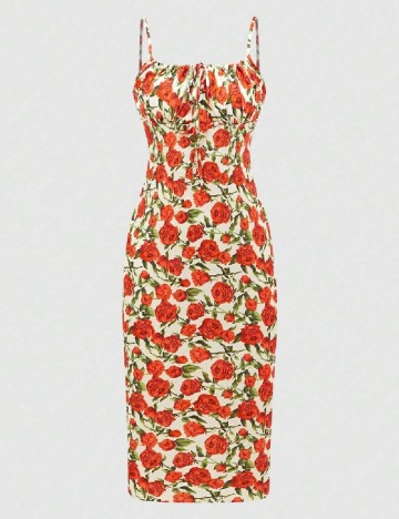 Rochie medie SHEIN, floral print