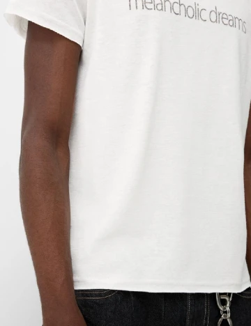 Tricou Bershka, alb Alb