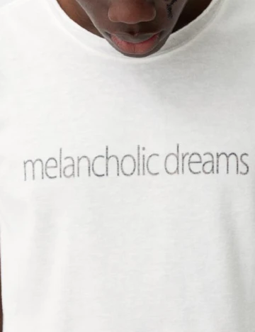 Tricou Bershka, alb Alb