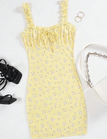 Rochie scurta SHEIN, galben