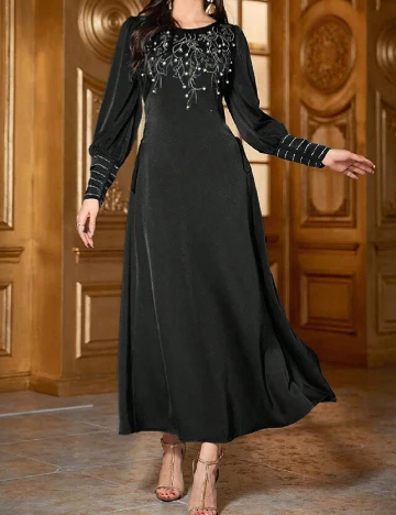 Rochie lunga Toleen, negru