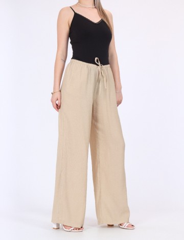 Pantaloni Jacqueline de Yong, crem