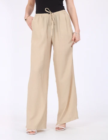 Pantaloni Jacqueline de Yong, crem