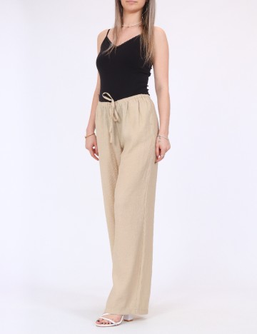 Pantaloni Jacqueline de Yong, crem