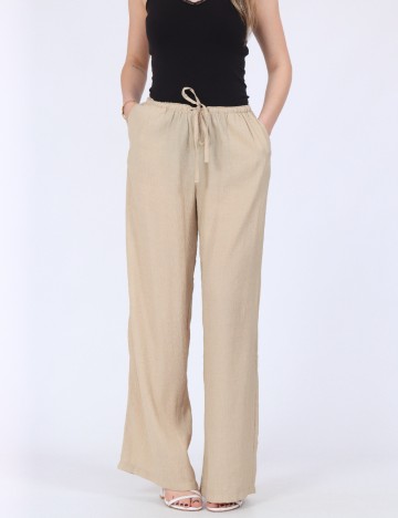 Pantaloni Jacqueline de Yong, crem