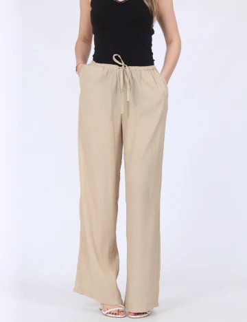 Pantaloni Jacqueline de Yong, crem